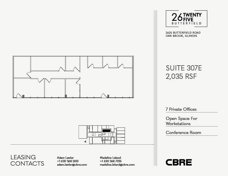 2625 Butterfield Rd, Oak Brook, IL à louer Plan d’étage– Image 1 sur 1