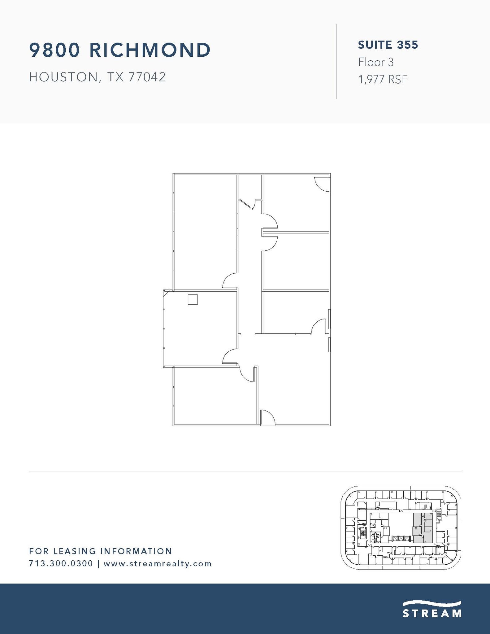 9800 Richmond Ave, Houston, TX à louer Plan d’étage– Image 1 sur 1