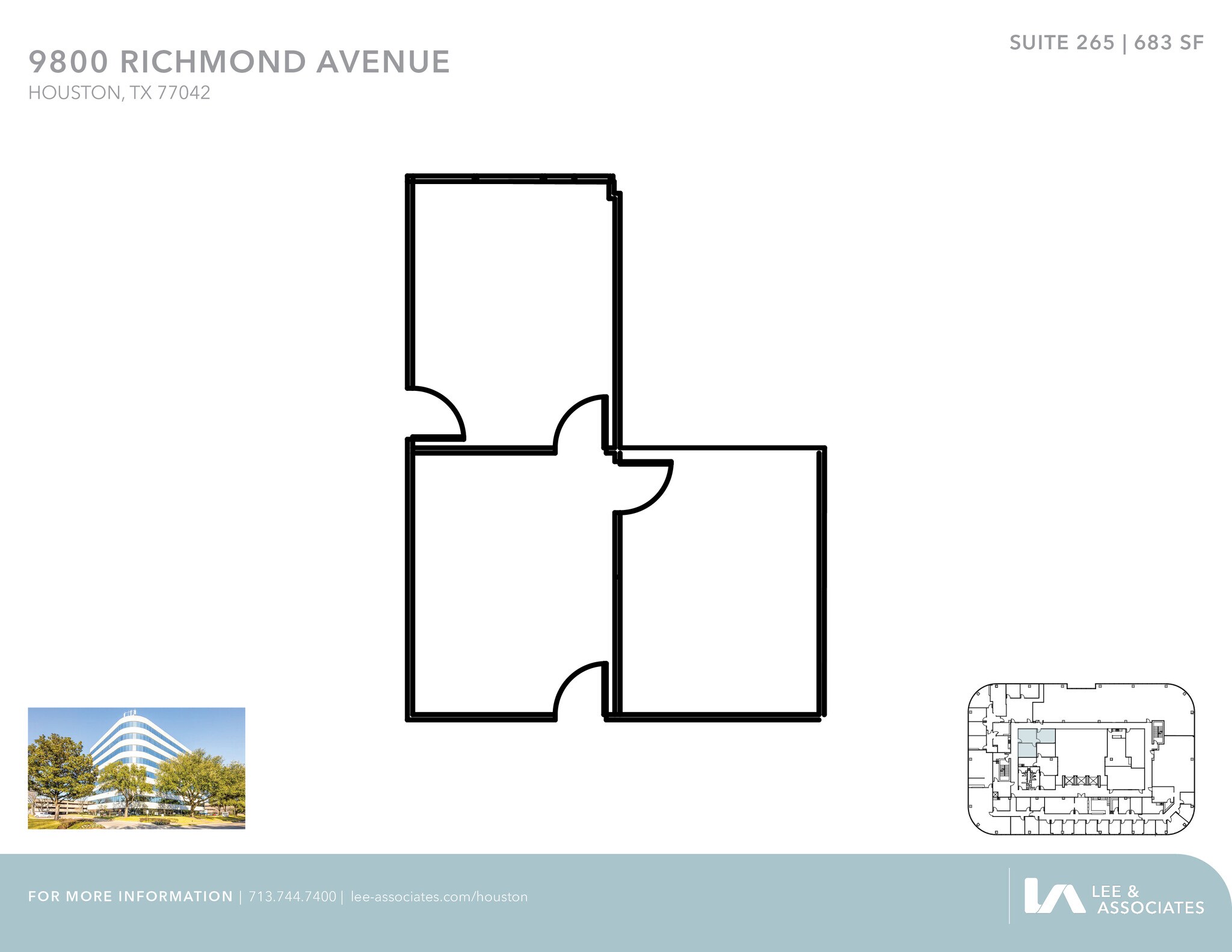 9800 Richmond Ave, Houston, TX à louer Plan d’étage– Image 1 sur 1