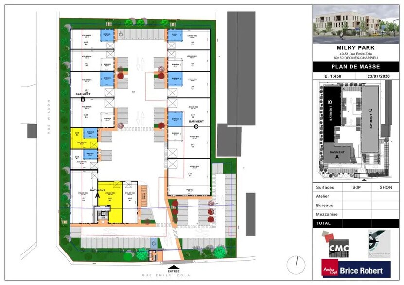 Bureau dans Décines-Charpieu à louer - Plan de site – Image 3 sur 3