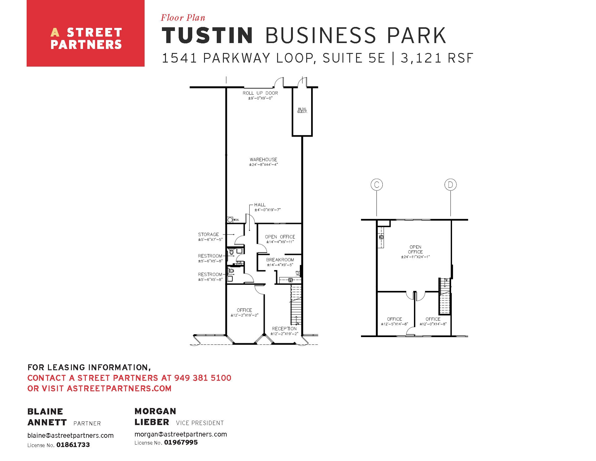 15102 Red Hill Ave, Tustin, CA à louer Plan d’étage– Image 1 sur 1