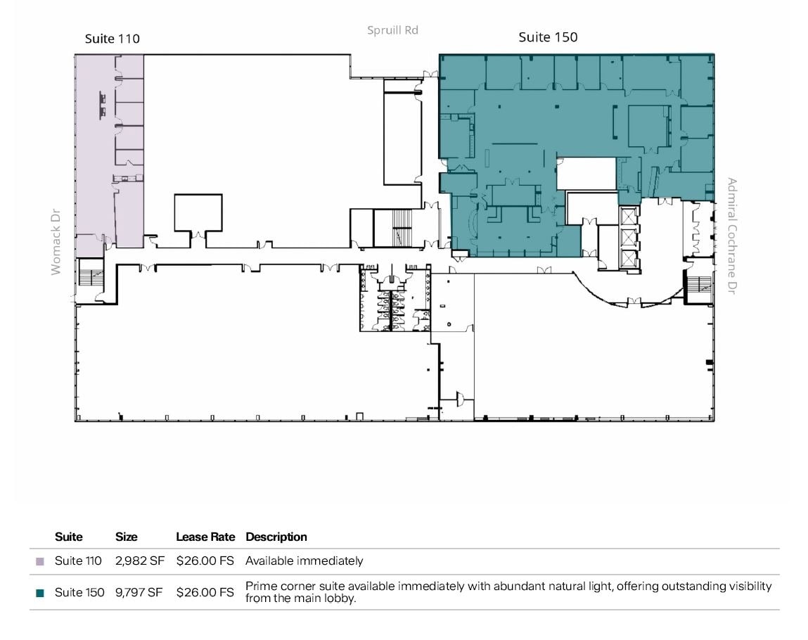 185 Admiral Cochrane Dr, Annapolis, MD à louer Plan d’étage– Image 1 sur 1