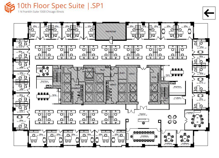 1 N Franklin St, Chicago, IL à louer Plan d’étage– Image 1 sur 2