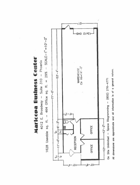 4014 E Broadway Rd, Phoenix, AZ à louer Plan d’étage– Image 1 sur 1