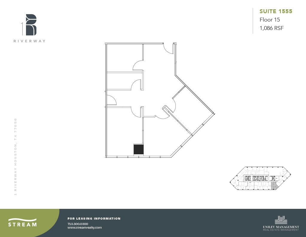 1 Riverway, Houston, TX à louer Plan d’étage– Image 1 sur 1
