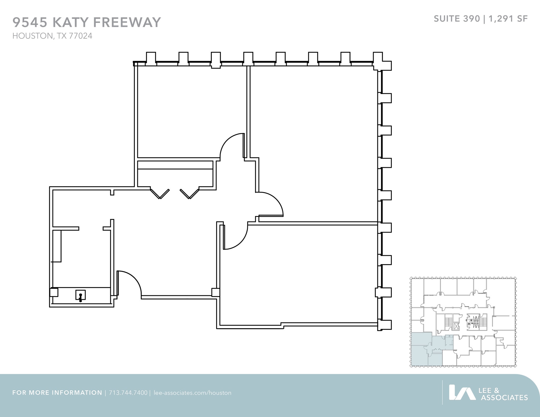 9545 Katy Fwy, Houston, TX à louer Plan d’étage– Image 1 sur 1