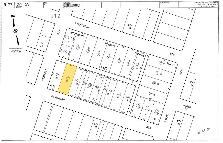 2505-2509 Malabar St, Los Angeles, CA à vendre - Plan cadastral – Image 3 sur 5