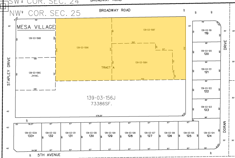 1241 E Broadway Rd, Mesa, AZ à louer - Plan cadastral – Image 2 sur 17