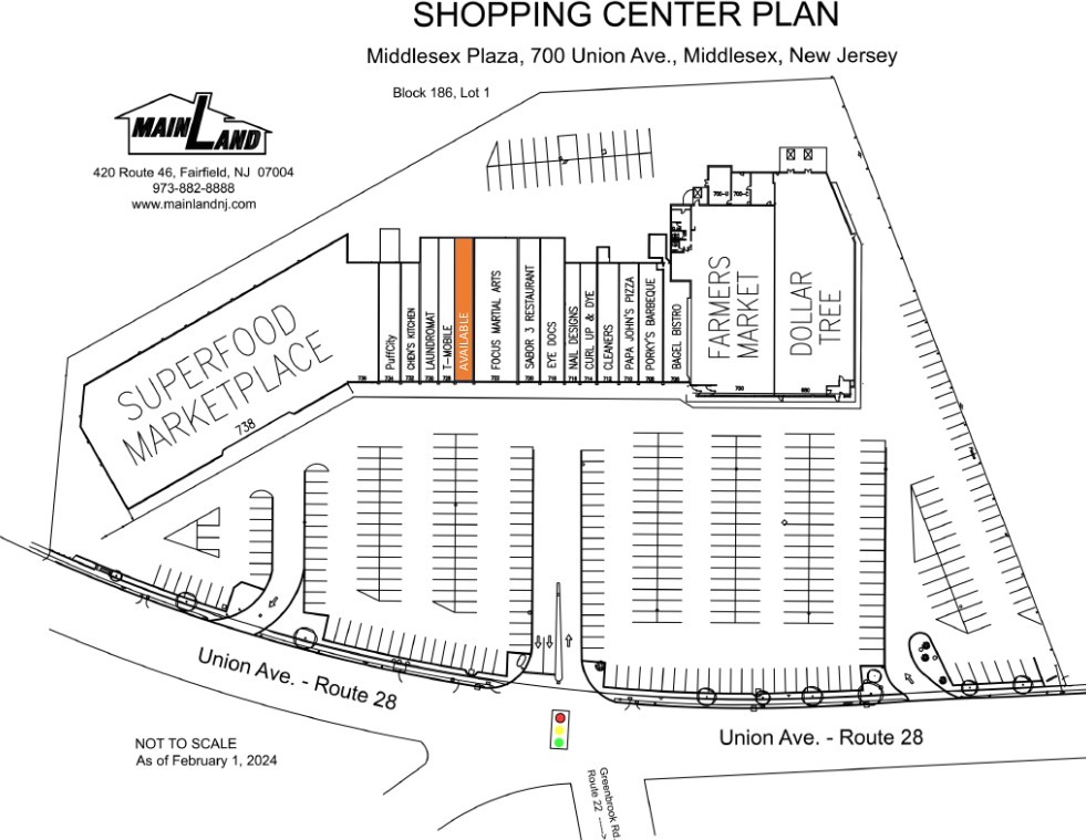 738 Union Ave, Middlesex, NJ à louer Plan de site– Image 1 sur 1