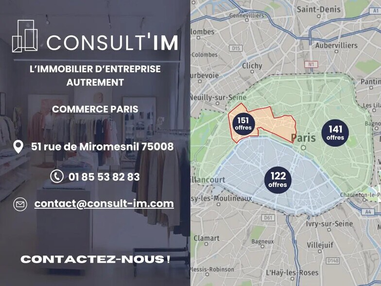 Local commercial dans Paris à louer - Photo de l’immeuble – Image 1 sur 1