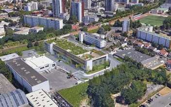 Bobigny, SSD - Vue aérienne vue de carte