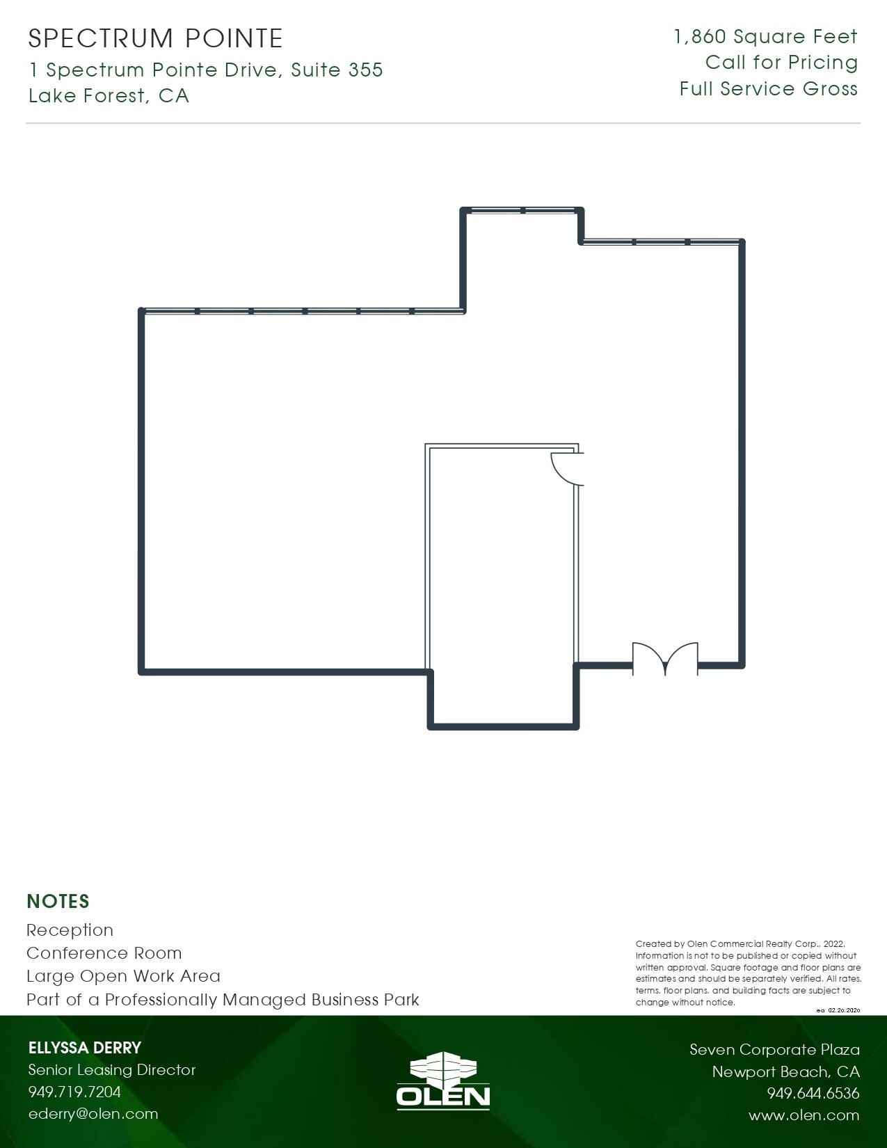 1 Spectrum Pointe Dr, Lake Forest, CA à louer Plan d’étage– Image 1 sur 1