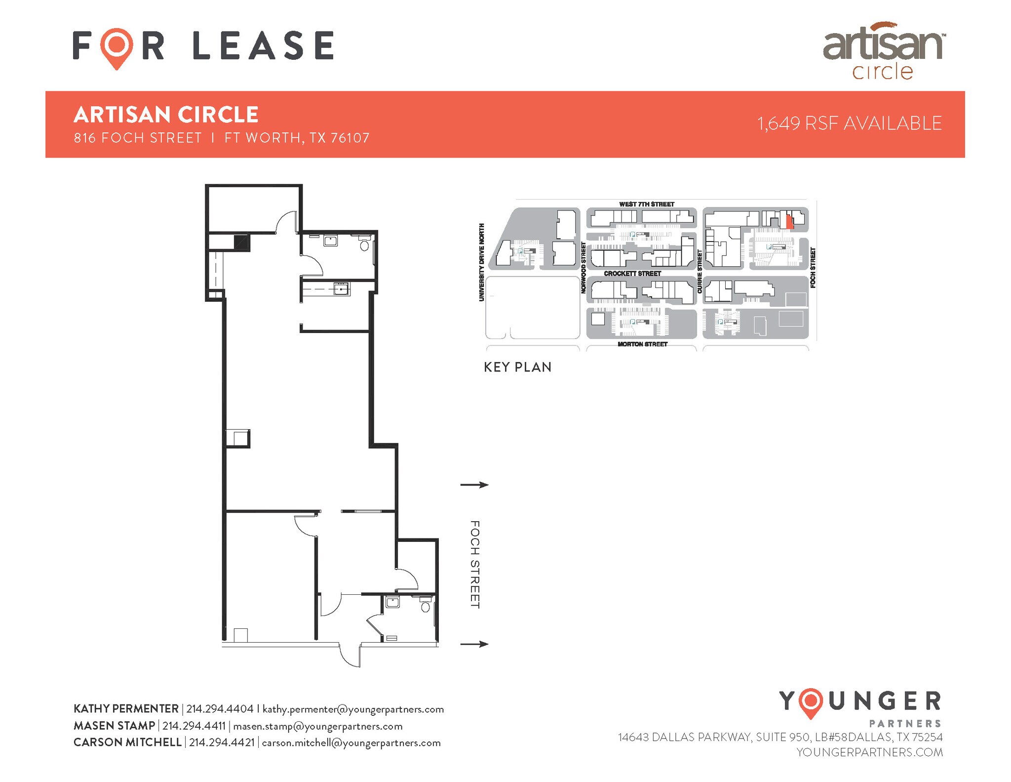 2973 W 7th St, Fort Worth, TX à louer Plan d’étage– Image 1 sur 2