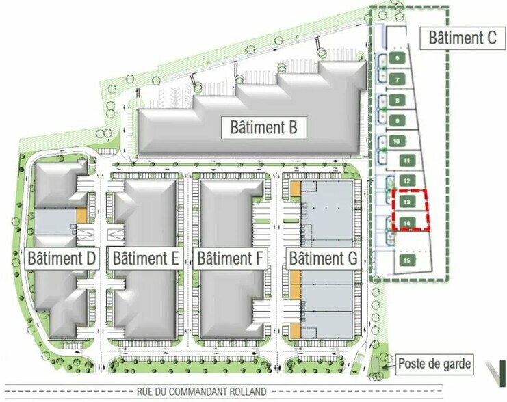 Local d’activités dans Le Bourget à louer - Plan d’étage – Image 2 sur 2