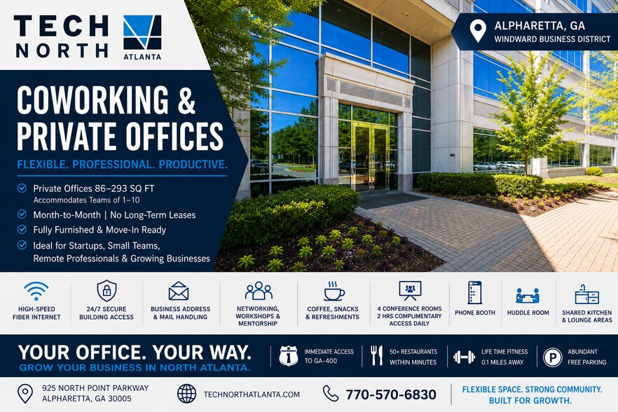 925 North Point Pky, Alpharetta, GA à louer - Photo de l’immeuble – Image 2 sur 17