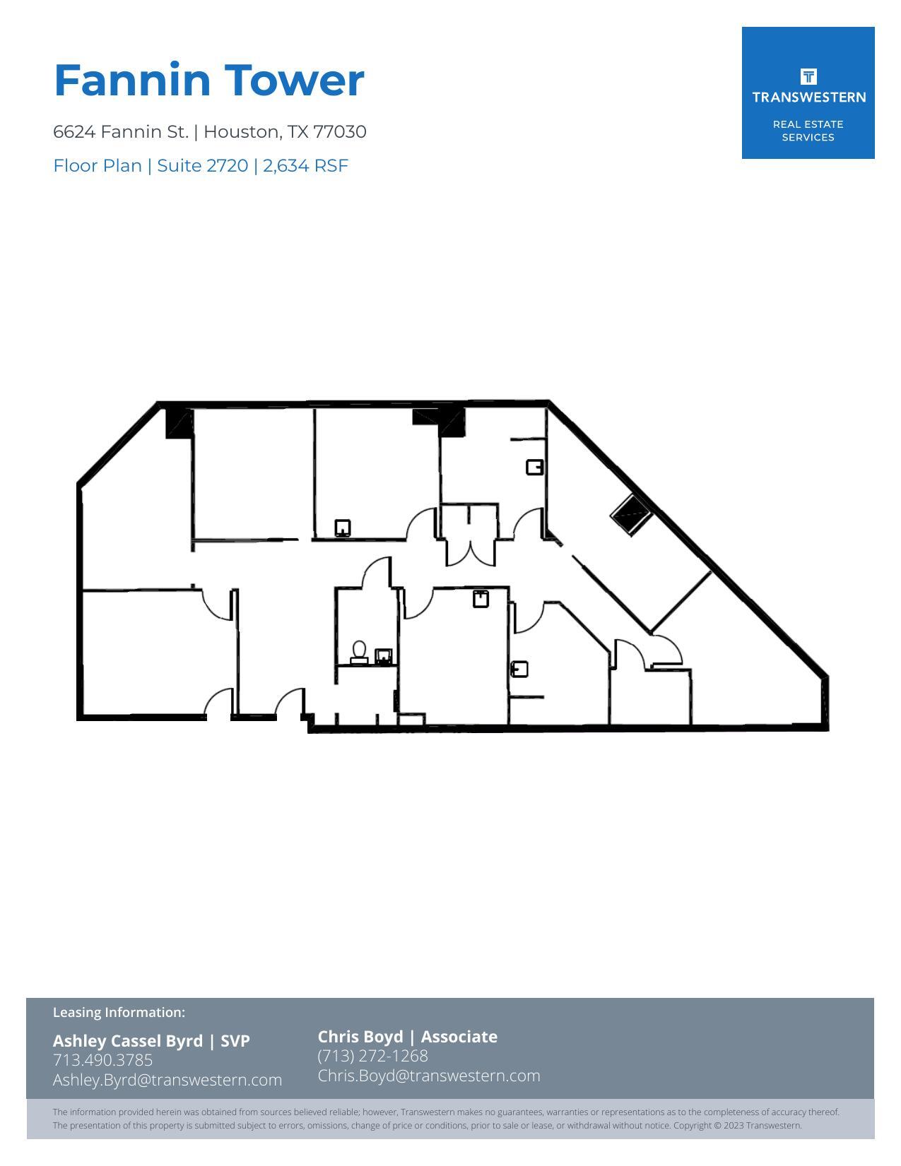 6624 Fannin St, Houston, TX à louer Plan d’étage– Image 1 sur 1