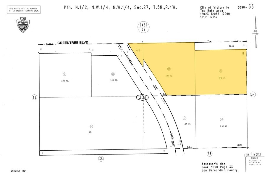 Hesperia Rd, Victorville, CA à vendre - Plan cadastral – Image 2 sur 9