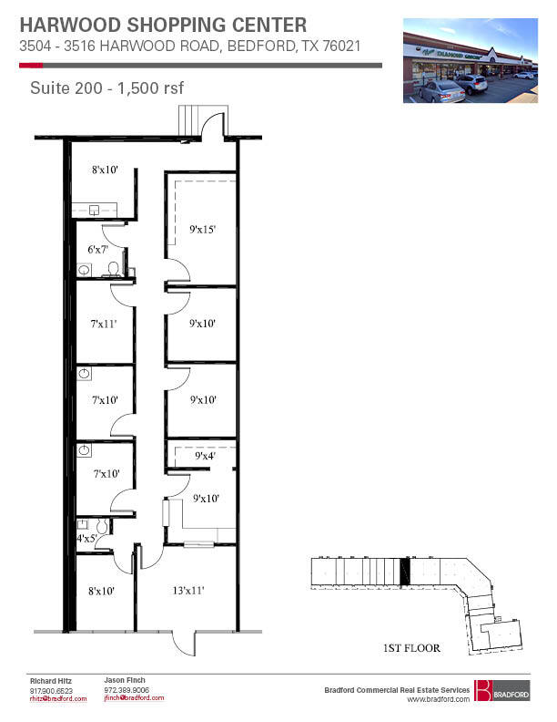 3504-3508 Harwood Rd, Bedford, TX à louer Plan d’étage– Image 1 sur 1