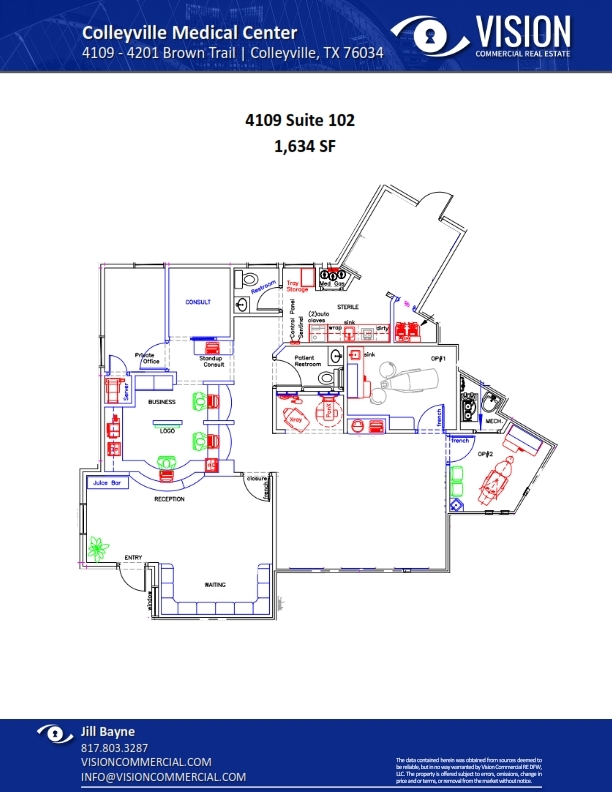 4109-4201 Brown Trl, Colleyville, TX à louer Plan d’étage– Image 1 sur 1