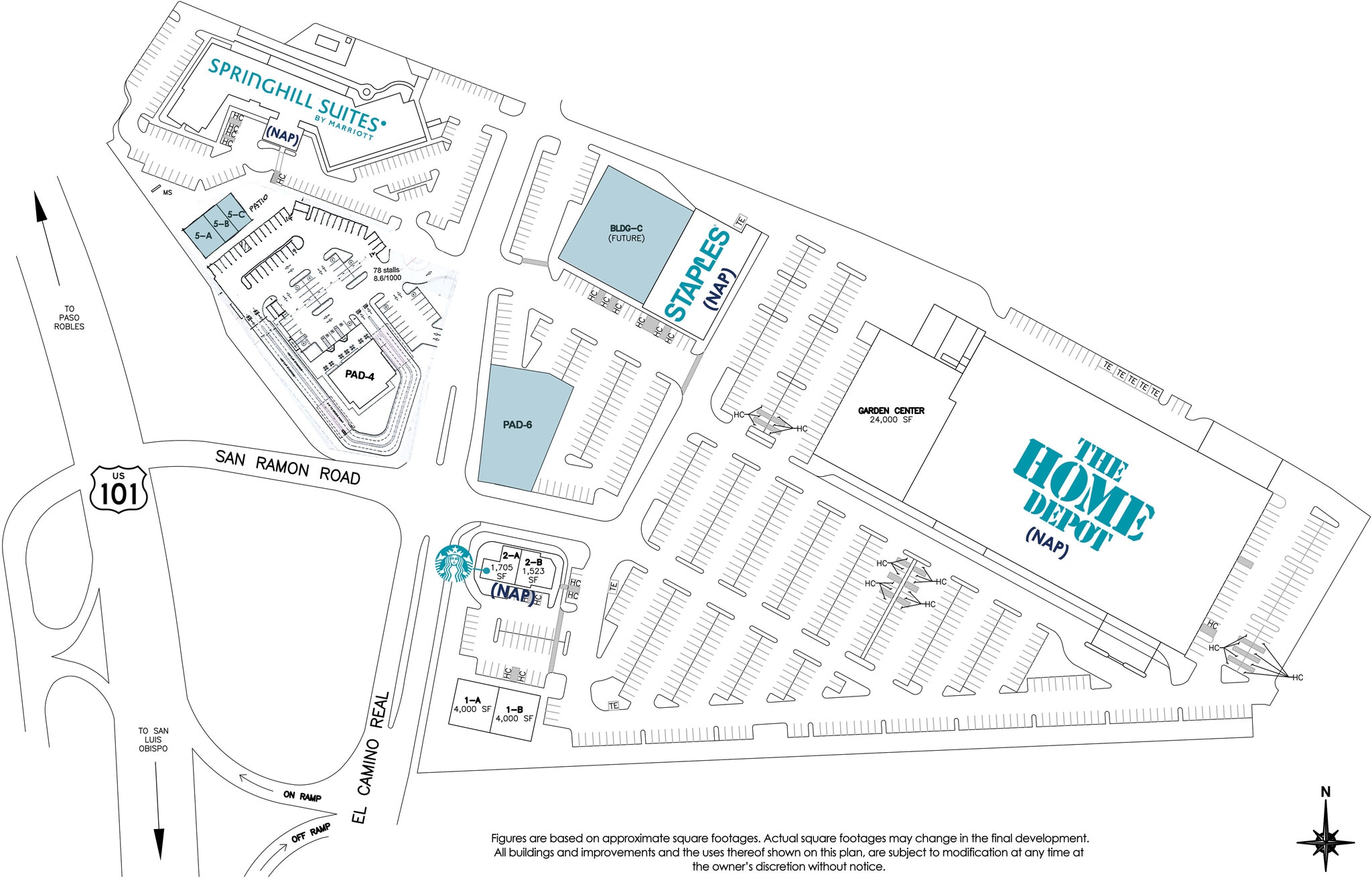 905 El Camino Real, Atascadero, CA à louer Plan de site– Image 1 sur 1
