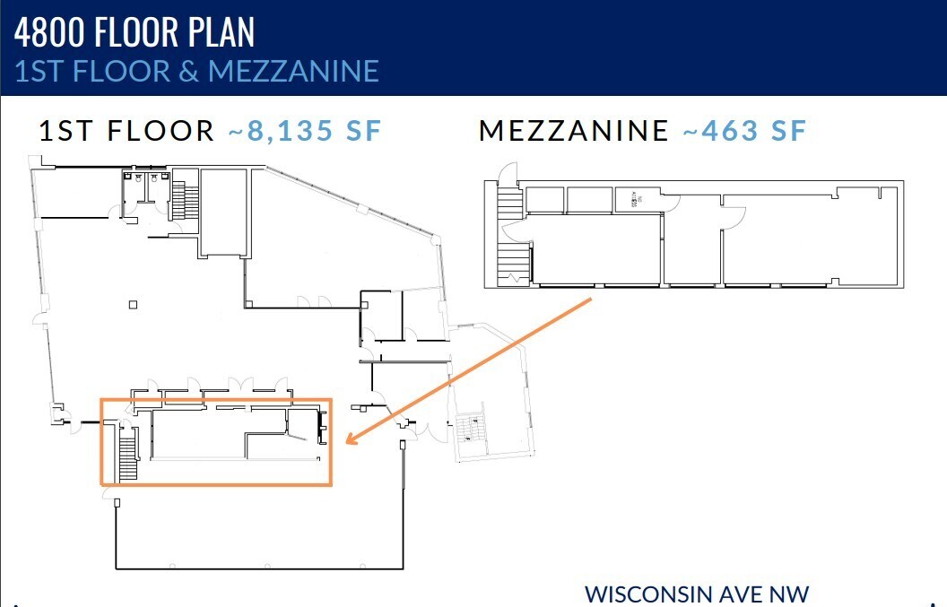 4800-4810 Wisconsin Ave NW, Washington, DC à louer Plan d’étage– Image 1 sur 2