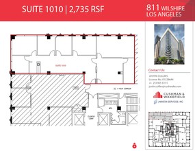 811 Wilshire Blvd, Los Angeles, CA à louer Plan d’étage– Image 2 sur 2