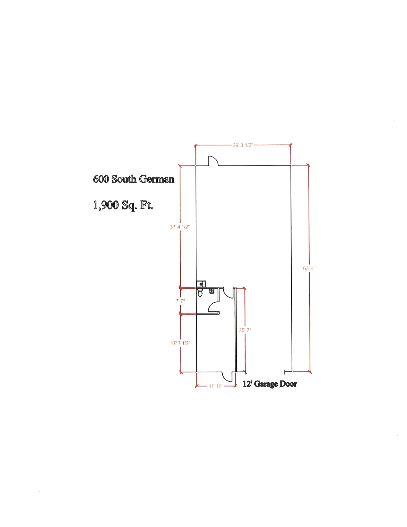 600 S German Ln, Conway, AR à louer Plan d’étage– Image 1 sur 3