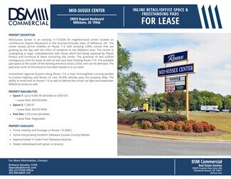 Plus de détails pour Route 113, Millsboro, DE - Local commercial à louer