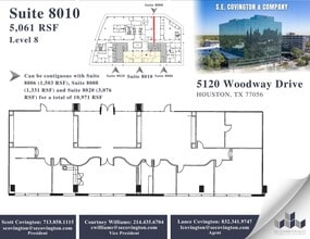 5120 Woodway Dr, Houston, TX à louer Plan d’étage– Image 1 sur 2