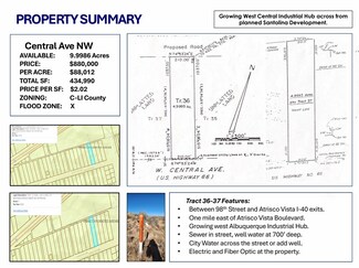 Plus de détails pour 12100 NW Central Ave, Albuquerque, NM - Terrain à vendre