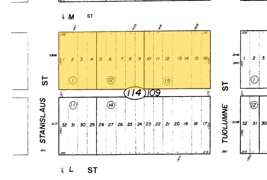 1419 M St, Fresno, CA à louer - Plan cadastral – Image 2 sur 15