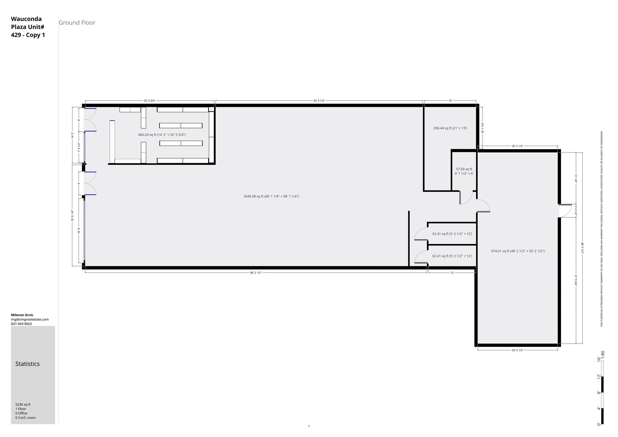 415-461 E Liberty St, Wauconda, IL à louer Plan de site– Image 1 sur 1