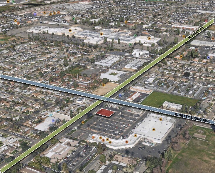 N 1st & Gettysburg Ave, Fresno, CA à louer - Photo de l’immeuble – Image 3 sur 5