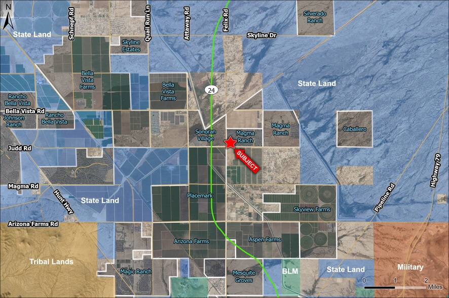 NE Judd Rd & Felix Rd, Florence, AZ à vendre - Aérien – Image 3 sur 3