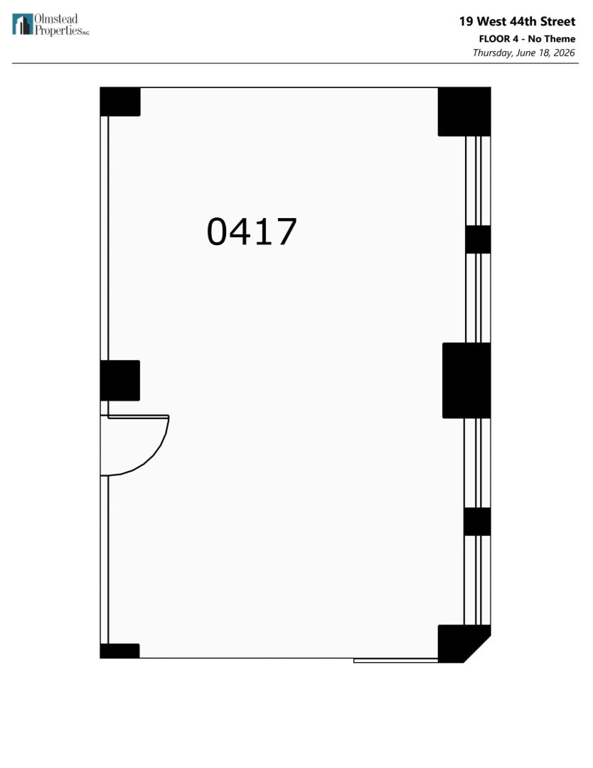 19 W 44th St, New York, NY à louer Plan d’étage– Image 1 sur 1