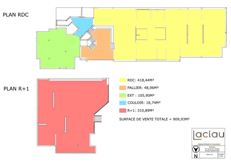 Bureau dans Idron à louer - Plan d’étage – Image 2 sur 2