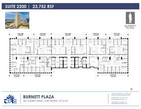 801 Cherry St, Fort Worth, TX à louer Plan d’étage– Image 2 sur 7