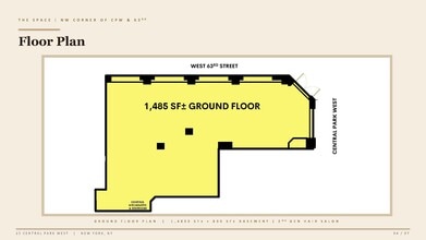 25 Central Park W, New York, NY à louer Plan d’étage– Image 2 sur 2