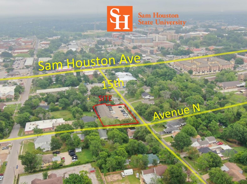 1419 Avenue N, Huntsville, TX à vendre - Aérien – Image 2 sur 4