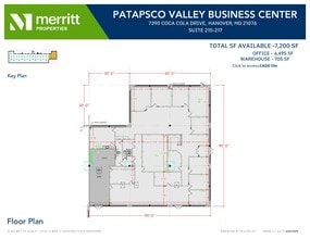 7380 E Coca Cola Dr, Hanover, MD à louer Plan d’étage– Image 1 sur 1