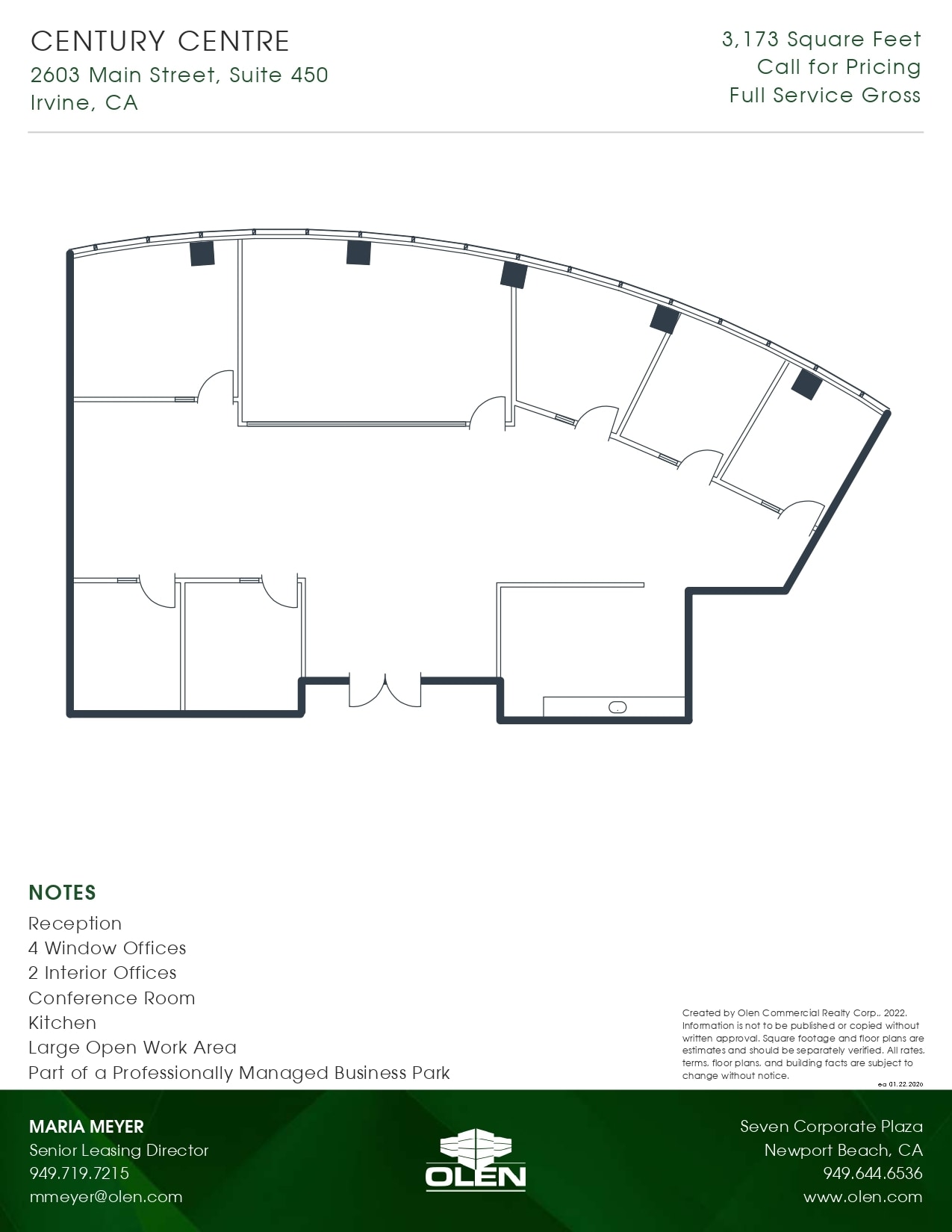 2601-2603 Main St, Irvine, CA à louer Plan d’étage– Image 1 sur 1