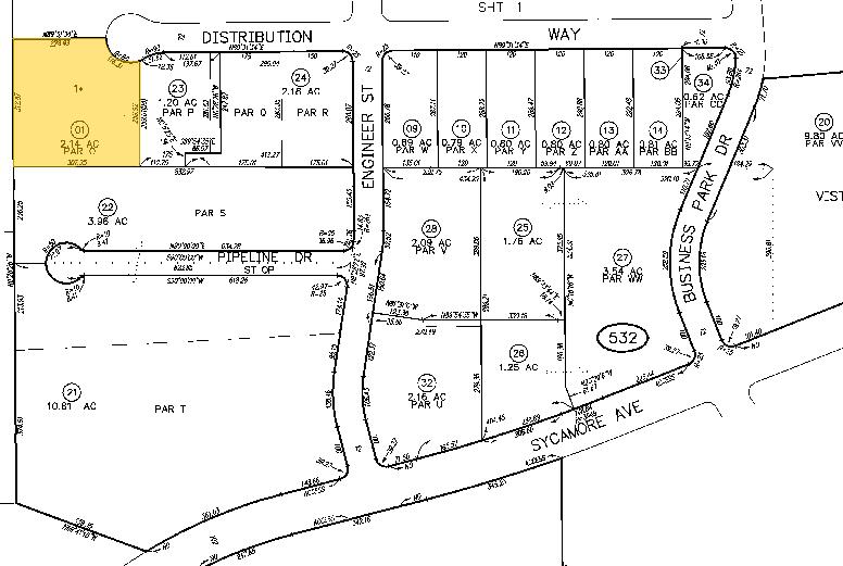 1351 Distribution Way, Vista, CA à louer - Plan cadastral – Image 2 sur 4