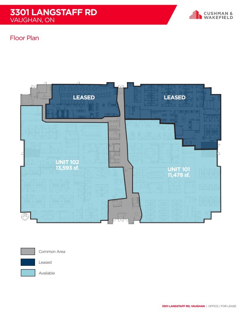 3301 Langstaff Rd, Vaughan, ON à louer Plan d’étage– Image 1 sur 1
