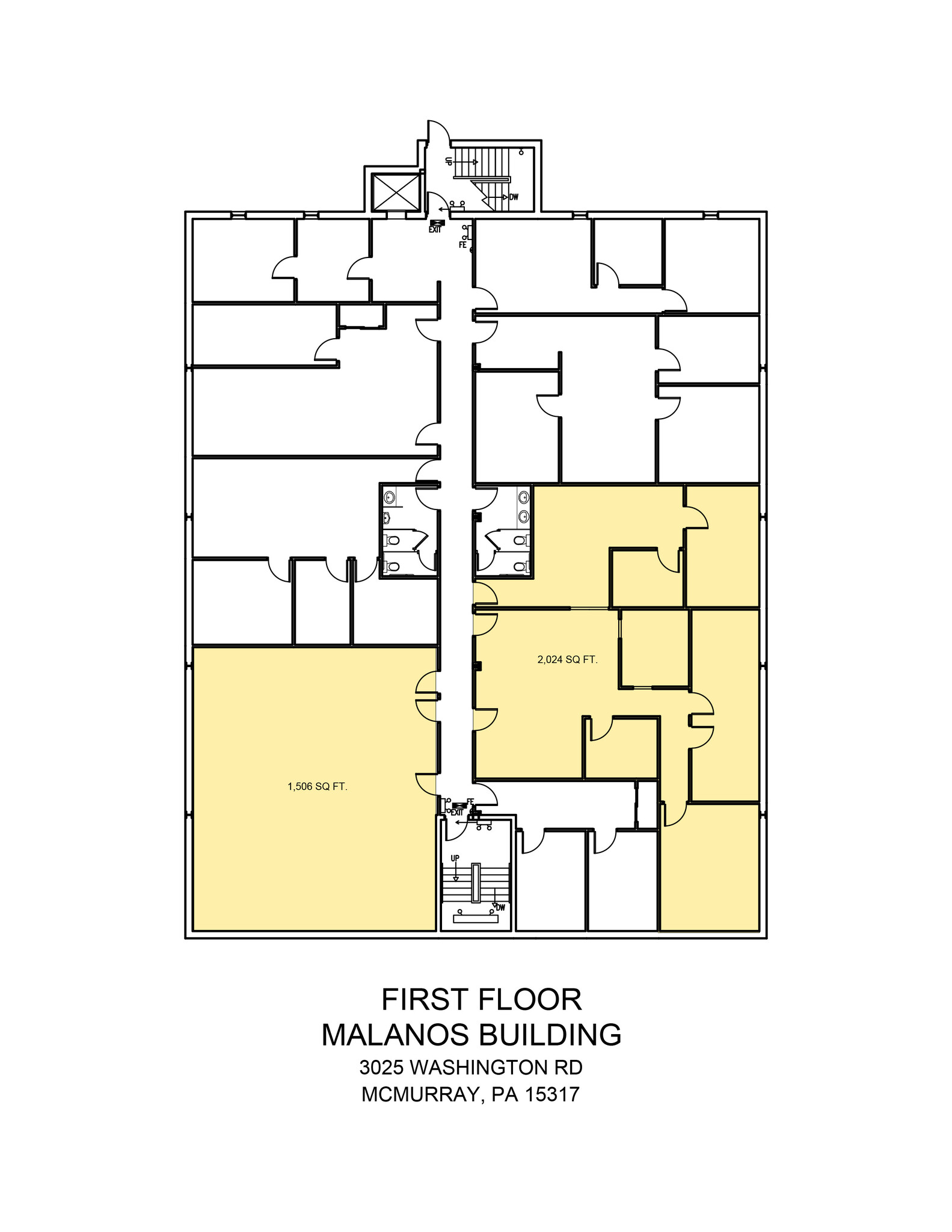 3025 Washington Rd, Mcmurray, PA à louer Plan d’étage– Image 1 sur 1