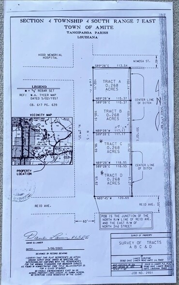 2nd St, Amite, LA à vendre - Photo principale – Image 1 sur 4