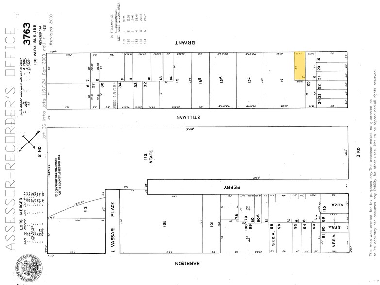 482-486 Bryant St, San Francisco, CA à louer - Plan cadastral – Image 2 sur 6