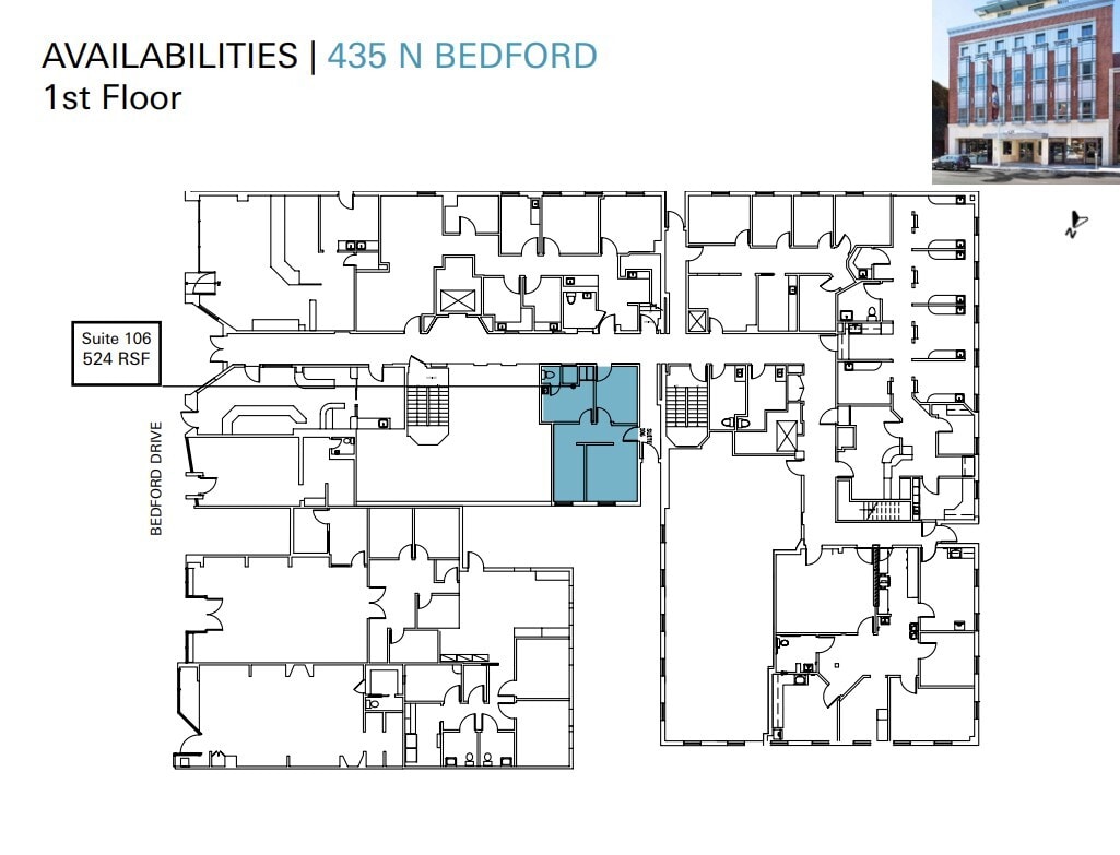 435-437 N Bedford Dr, Beverly Hills, CA à louer Plan d’étage– Image 1 sur 1
