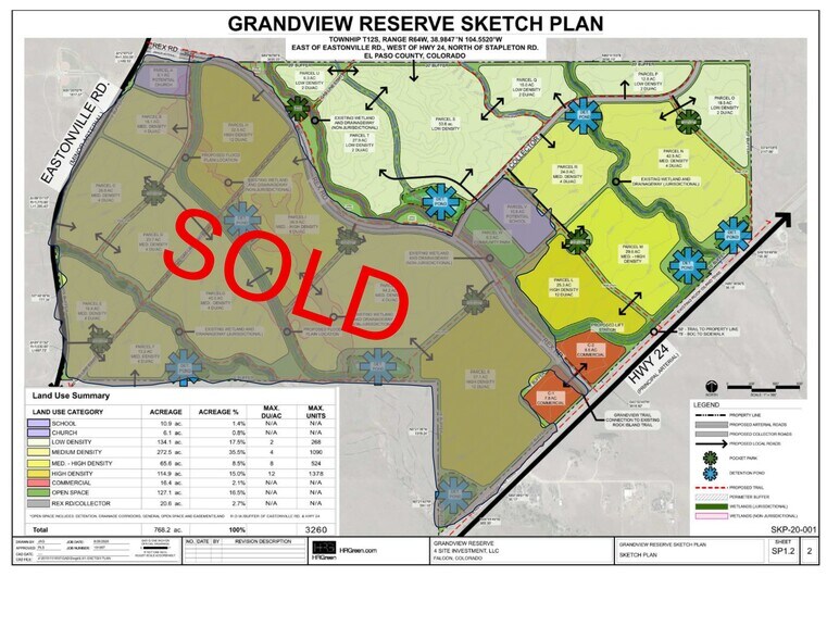 0 Eastonville Rd, Colorado Springs, CO à vendre - Plan de site – Image 2 sur 3
