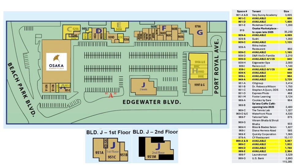 969-999 E Edgewater Blvd, Foster City, CA à louer - Plan de site – Image 2 sur 3