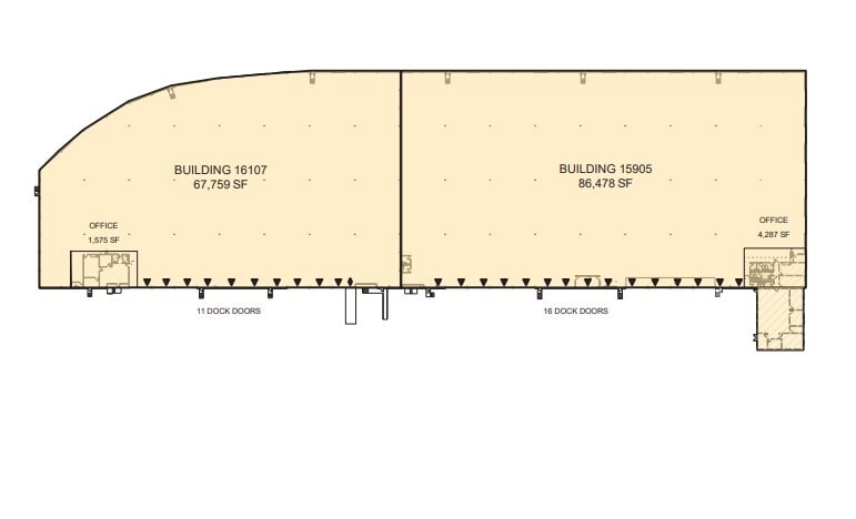 15905-16107 Commerce Way, Cerritos, CA à louer Plan d’étage– Image 1 sur 1